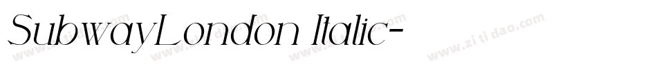 SubwayLondon Italic字体转换